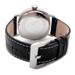 Swiss Legend Mens Executive Black Dial Black Leather Watch