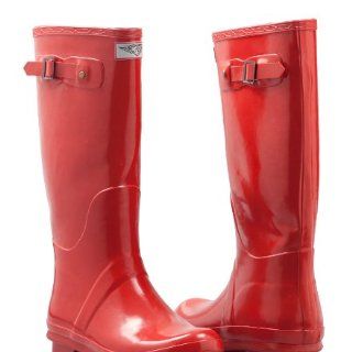 Womens Rubber Boots Rain Boots Hunting Style (Red)