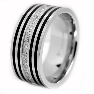 Stainless Steel Mens Resin and Cubic Zirconia Ring Today $26.99 4.7