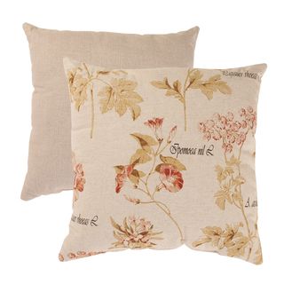 Pillow Perfect French Floral 18 inch Throw Pillow