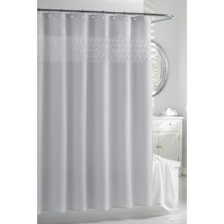 Cortina Silver Smocked Pleat Shower Curtain