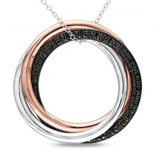 4ct TDW Black Diamond Circle Necklace Today $124.99