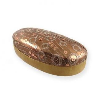 AS113 Sequin Circle Sunglass Case (Gold): Clothing