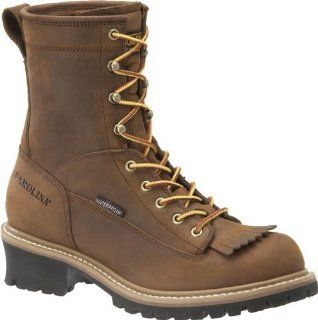  Carolina Mens CA9824 8 in. Steel Toe Logger Brown Size 7 D Shoes