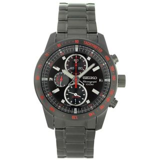 Seiko Mens Chronograph Grey Ion Plate stainless Steel Watch