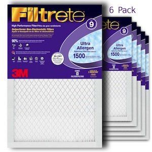 3M Filtrete Ultra Allergen Home Air Filters 6 PACK 16x20x1 Purple 6 Pa