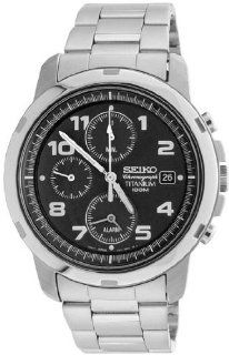 Seiko Mens SNA113 Titanium Titanium Bracelet Watch Watches 