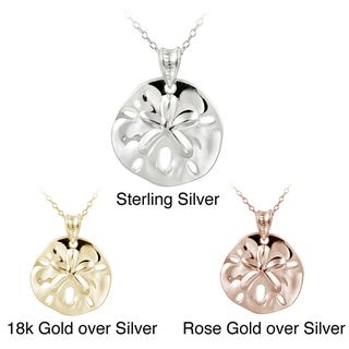 Mondevio 18k Gold over Sterling Silver Sand Dollar Necklace