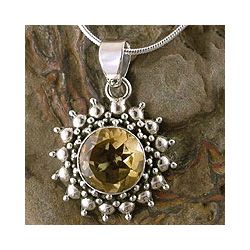 Sterling Silver Star of Kolkata Citrine Necklace (India) Today $107