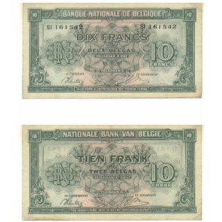Belgium 1943 (1944) 10 Francs, Pick 122 