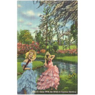 1950s Vintage Postcard   Gone with the Wind at Cypress Gardens Florida