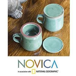 Set for 2 Ceramic Tea Time Tea Mugs (El Salvador) Today $59.99