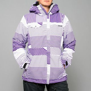 Zonal Womens Lender Purple Stripe Snowboard Jacket