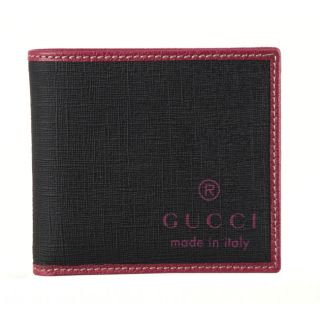 Gucci Small Black/ Pink PVC Unisex Flap Wallet