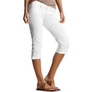 Style&co. Comfort Waist Capri Misses Womens Jeans Bright White Size
