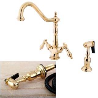 Polished Brass Kitchen Faucet w/ Side Sprayer Today $160.99