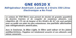 BEKO GNE 60520 X Réfrigérateur Américain   Achat / Vente