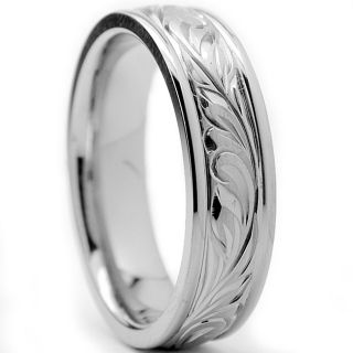 Titanium Mens Engraved Floral Design Ring (6 mm) Today $35.99 4.5 (4