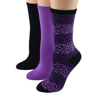 Hot Sox Classic socks Cheetah With Stripe Trouser violet 3 pairs