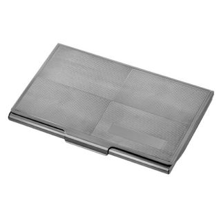 Gun Metal Business Card Holder with Engraving Plate Today $16.99