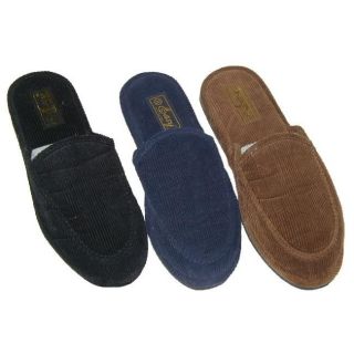 Mens Corduroy House Slippers (Case of 48 Pair)