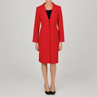 Danny & Nicole Womens Sheath Dress with Coordinating Red Jacket
