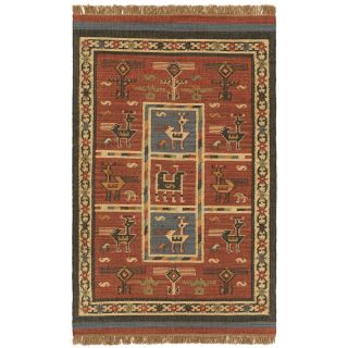 Hand woven Tribal Red Wool/ Jute Rug (10 x 14) Today $496.99 Sale