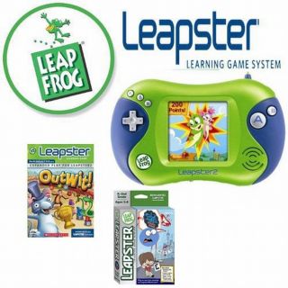 Leapfrog Leapster 2 Green Bundle With Fosters Home for Imaginary