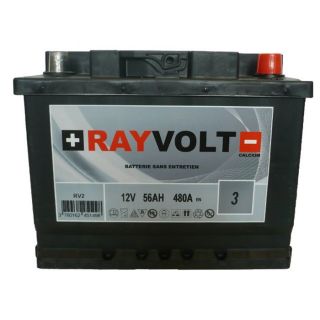Batterie auto RAYVOLT RV2 56AH 480A   Achat / Vente BATTERIE VÉHICULE