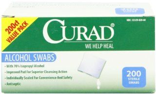 Curad Alcohol Swabs Antiseptic Wipes, 200 Count Health