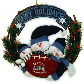 Seattle Seahawks Styro Snowman Wreath