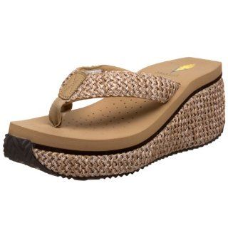 Volatile Womens Breeze Thong Sandal,Natural,5 M US Shoes