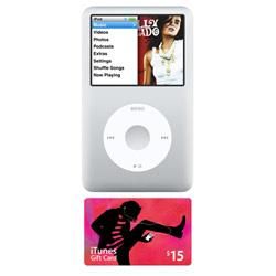 Apple iPod Classic 160GB 6th Generation Silver with iTunes Card