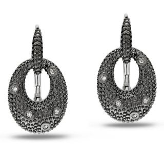 Miadora Sterling Silver 1/8ct TDW Diamond Earrings (G H, I3