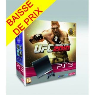 contient la console PS3 Slim 250 GO + le jeu UFC UNDISPUTED 2010 + une