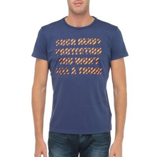 DIESEL T Shirt Slogan Homme Bleu nuit   Achat / Vente T SHIRT DIESEL T