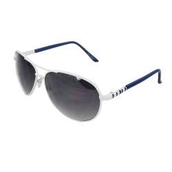 Pilot Fashion Aviator Sunglasses White and Blue Frame Purple Black