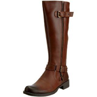 Redfoot Womens Leather Twinzip Brown Biker Boots