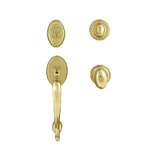 Premium Entry Handleset Lockset Polished Brass 146 364