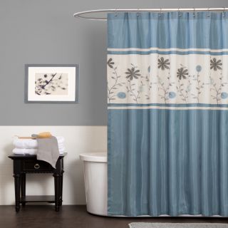 Lush Decor Monica Blue Shower Curtain
