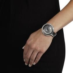 Geneva Womens Platinum Round Face Cuff Watch