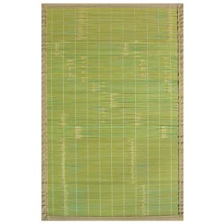 Citroen Green Bamboo Rug with Tan Border (4 x 6) Today $61.56 Sale