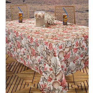 Coral Reef Print 60x140 inch Indoor/Outdoor Rectangular Tablecloth