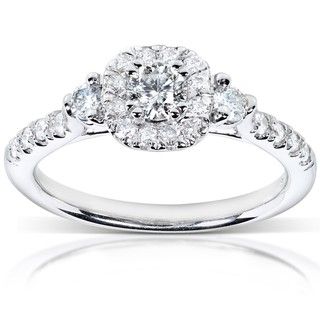 14k White Gold 1/2ct TDW Diamond Engagement Ring