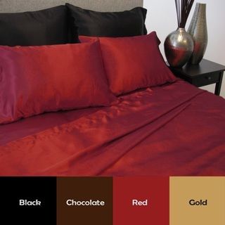 Luxury Solid Color Satin Sheet Set