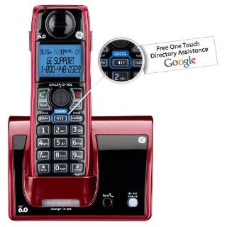 GE DECT 6.0 Cordless Telephone with GOOG 411™   Red