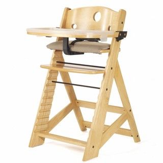 Height Right Natural High Chair with Tray
