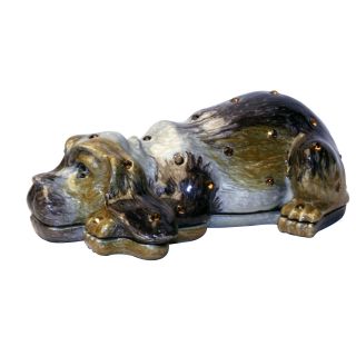 Cristiani Collezione Black Sleepy Dog Trinket Box Today: $19.99