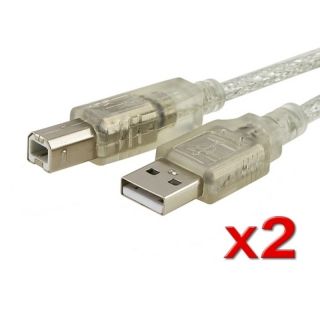 BasAcc 2 Pack 10 foot USB 2.0 A to B Cable for Scanner Printer Today