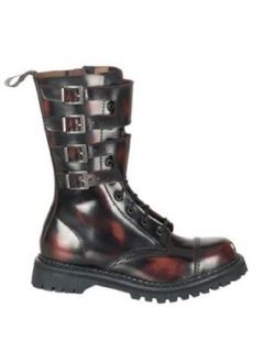 Burgundy Demonia Steel Toe Leather Boot   7 Clothing